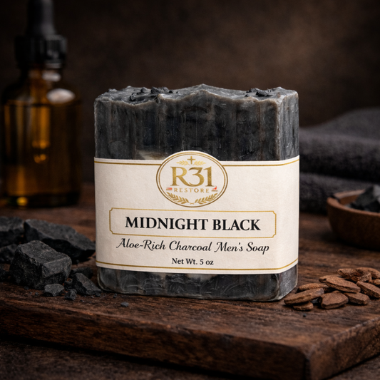 Midnight Black - Aloe-Rich Charcoal Soap Bar