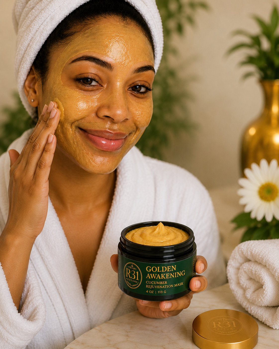 Golden Awakening - Cucumber Rejuvenation Mask
